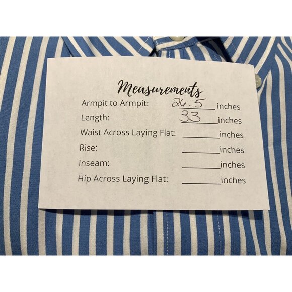 Ralph Lauren Button Down Shirt Large Blake Blue White Stripes - Picture 7 of 7